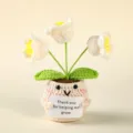 Handmade crochet potted flower positive energy knitted plant doll cute desk decor gift. - Style 16
