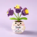Handcrafted crochet potted plant cute knitted flower desktop decoration gift toy for home decor - Style 17