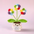 Handmade crochet potted flower emotional support plant toy for home decor desk accessory - Style 23