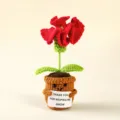 Handmade crochet potted flower cute knitted desk decoration positive energy plant gift for friends - Style 41