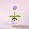 Handmade crochet potted flower cute knitted desk decor positive energy potted plant gift - Style 45