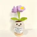 Handmade crochet potted plant emotional support flower desk decor cute crochet plush toy - Lily of the Valley Potted Plant