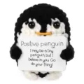 Handgefertigte Häkel Pinguin Puppe süße Desktop Auto Dekoration positive Energie Geschenk - Schwarz / 7,5cm*6cm
