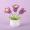 Handmade crochet purple flower potted plant desktop ornament home decor gift item - Positive Potted Plant - Purple Lily of the Valley