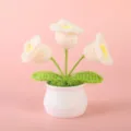 Handmade crochet white flower potted plant desktop ornament cute home office table decoration gift - Positive Potted Plant - White Lily of the Valley