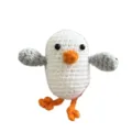 Handmade crochet bird plush toy cute small animal doll desktop ornament soft knitted gift - Seagull