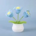 Handmade crochet blue flower potted plant desktop ornament cute home decor gift - Positive Potted Plant - Blue Lily of the Valley
