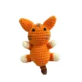 Handmade crochet orange cat doll cute knitted animal plush toy desktop ornament soft stuffed gift - Fox
