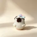 Handmade crochet pug doll plush toy cute animal ornament home decor gift for kids - Christmas Pochacco 6