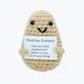 Handmade crochet positive potato doll cute emotional support plush toy gift cute desk decor - P-Potato
