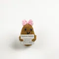 Handgehäkelte positive Kartoffel gestrickte Plüschpuppe süßes Desktop Ornament Spielzeug. - Kartoffel mit Schleife