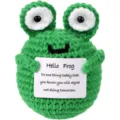 Handgehäkelter Frosch Plüschtier, süßes grünes Stofftier für Tisch Auto Dekoration SKU - Grüner Frosch / 9CM*7CM