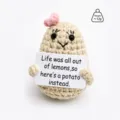 Handgemachte Häkeln positive Kartoffel Puppe Plüschtier lustiges kreatives Geschenk Karte - Große weibliche Kartoffel