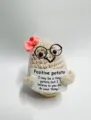 Handgehäkelte Positive Kartoffel Puppe mit Brille und Rosa Schleife Süßes Stofftier - Kartoffel mit kleiner Schleife und Brille