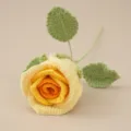 Handcrafted crochet yellow rose flower bouquet variant, knitted wool floral home decor gift. - Yellow Gradient