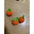 Handgemachte Häkel-Orangen-Anhänger DIY Zubehör, niedlicher Strickfrucht-Charm für Basteln. - Orange (Fertigprodukt)
