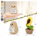 Handmade crochet potato doll size details, cute desktop decoration and creative gift choice. - Mini P Sign Potato