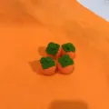 Handgemachte gehäkelte Kaki Anhänger Strick Mini Frucht Dekoration DIY Zubehör 4 Stück - Kakifrucht - Olivgrüne Blätter (Fertigprodukt)