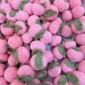 Handgemachte Häkelung Pfirsich Anhänger DIY süße Wolle Strick Frucht Schlüsselanhänger Bulk - Rosa Pfirsich (Fertigprodukt)