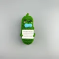 Handgefertigt Häkeln Gurke Puppe Plüschtier Auto Ornament niedlich Geschenk Schlüsselanhänger - Gentleman Gurke