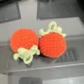Handgemachte Häkeln orange Kaki Anhänger DIY Zubehör süße gestrickte Tasche Schlüsselanhänger - Tomate