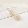 Handmade crochet wool peanut hair accessory pendant, beige knitted mini craft item SKU. - Peanut