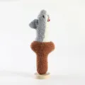 Handmade crochet shark plush toy cute wool knitting desktop ornament home decoration - Shark Dagger