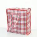Grande Borsa di Immagazzinamento Tessuta in PP Pieghevole Impermeabile Resistente per Viaggi - 35*40*20 cm / Rosso