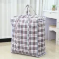 Grande borsa portaoggetti in tessuto PP, resistente borsa per traslochi pieghevole con manici. - 35*40*20 cm / Nero
