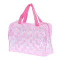 Borsa cosmetica in PVC trasparente a pois rosa trousse da viaggio impermeabile organizzatore - Rosa