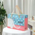 Borsa portaoggetti pieghevole in tessuto non tessuto, grande capacità e organizer impermeabile. - 47*33*15cm / Elefante a Pois