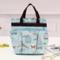 Grande borsa organizer in rete portatile per viaggi, trucco e organizzazione del bagno. - 21*27.3*10cm / Azzurro