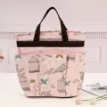 Grande borsa tote in rete rosa per organizzare cosmetici, borsa da viaggio portatile. - 21*27.3*10cm / Rosa