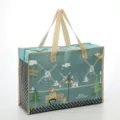Versterkte opvouwbare non-woven opbergtas grote capaciteit waterdichte verhuiszak - 47*33*15cm / Groenblauwe windmolen