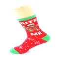 Christmas cotton socks mid-tube winter holiday festive red green socks with cute patterns. - EU 40-43 / Red Gingerbread Man