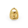 Close-up detail of a single gold tooth grill featuring a stylish heart design for hip-hop style. - Single Heart / Gold