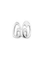 Hollow heart dual-design grillz, trendy hip-hop metal teeth caps for daily streetwear look. - With Packaging Teething Gel Tweezers / Silver