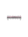 Silver hip hop vampire fangs grillz featuring sparkling pink and black rhinestones for party. - Black and Pink Rhinestone Silver Top Grillz