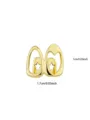 Gold hip hop grillz dental caps with star cutout design, fashion tooth jewelry accessory. - Without Packaging / Gold
