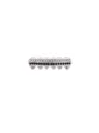 Detailed close-up of hip-hop rhinestone grillz, stylish dental accessory for party and costume. - Black and White Rhinestone Bottom Grillz