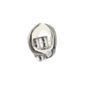 Singola capsula dentale hip hop vuota placcata oro 18k accessorio gioielli denti moda. - Argento Cuore Cavo