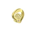 Grillz dente singolo dorato hip hop cavo cappuccio dentale scintillante cristallo gioiello - Oro Cuore Cavo