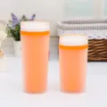 Bicchiere di plastica isolato a doppia parete, tazza d'acqua da viaggio arancione. - 401-500ml / Arancione