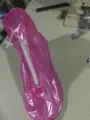 Αδιάβροχα καλύμματα παπουτσιών βροχής ροζ ψηλά με φερμουάρ αντιολισθητικές μπότες βροχής - M / Κόκκινο