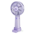 Mini ventilatore portatile a mano usb ricaricabile da tavolo con supporto telefono viola - Blu viola