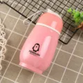 Tazza termica in acciaio inox con pinguino rosa, graziosa borraccia per bambini - 300ml / Rosa