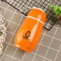 Bottiglia termica in acciaio inossidabile pinguino color caramella creativo per bambini con cinturino - 300ml / Arancione