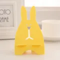 Yellow cute rabbit mobile phone holder PP plastic desktop lazy stand bracket smart - Yellow Rabbit
