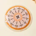 Portable cooling ice mat with TCM meridian clock design, cute gel cold compress pad for summer. - Round / Hourly Wellness Chart