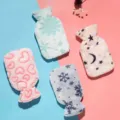 Borsa dell'acqua calda in peluche con fodera morbida, scaldamani stampato per inverno. - Modello conveniente con fodera in tessuto / Taglia piccola 19,5*11 cm
